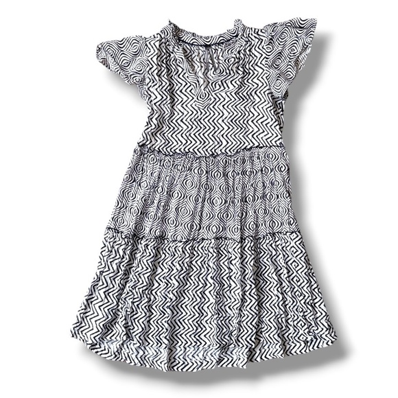 Anthropologie Dresses & Skirts - By Anthropologie Penrose Black/White Tiered Boho Mini Dress Size XS